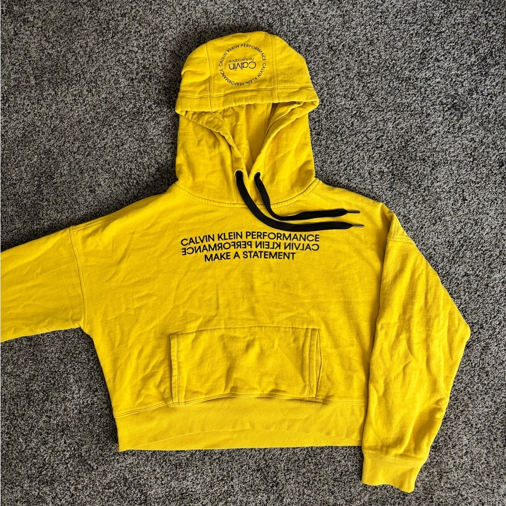 Calvin Klein Performance Hoodie in Vibrant Yellow